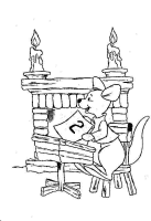 A coloring page of winnie the pooh - roo